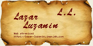 Lazar Lužanin vizit kartica